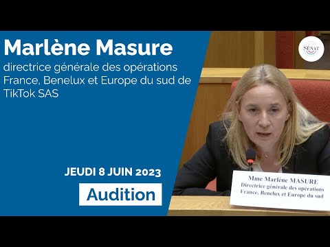 TikTok répond à la commission d'enquête : audition de Marlène Masure