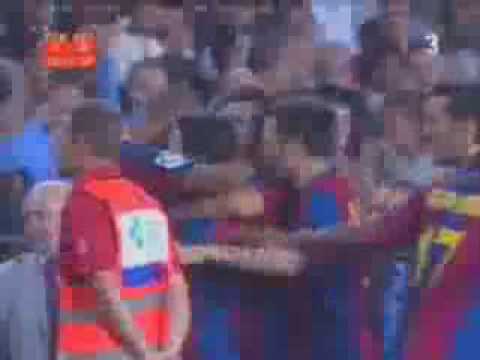 Barcelona Sevilla (2007 2008), Gol de Messi Narrad...
