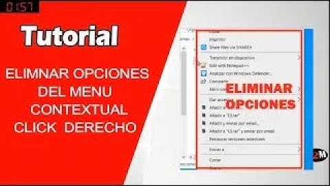 . Eliminar opciones  del menú de Windows al hacer click derecho   regedit