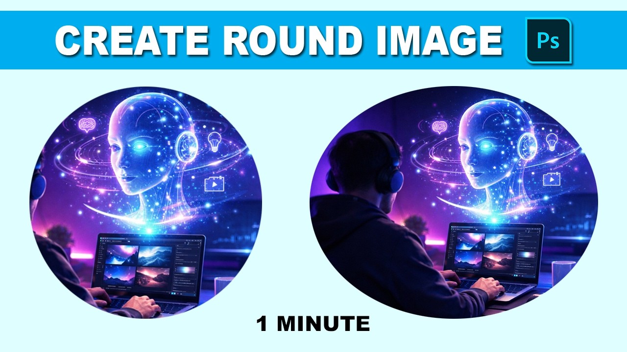 How to Create a Round Image in Photoshop (Easy Circle Crop Tutorial for ...