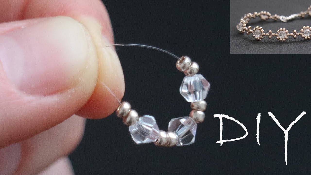 💗How to make EASY BRACELETS from beads or crystal - YouTube