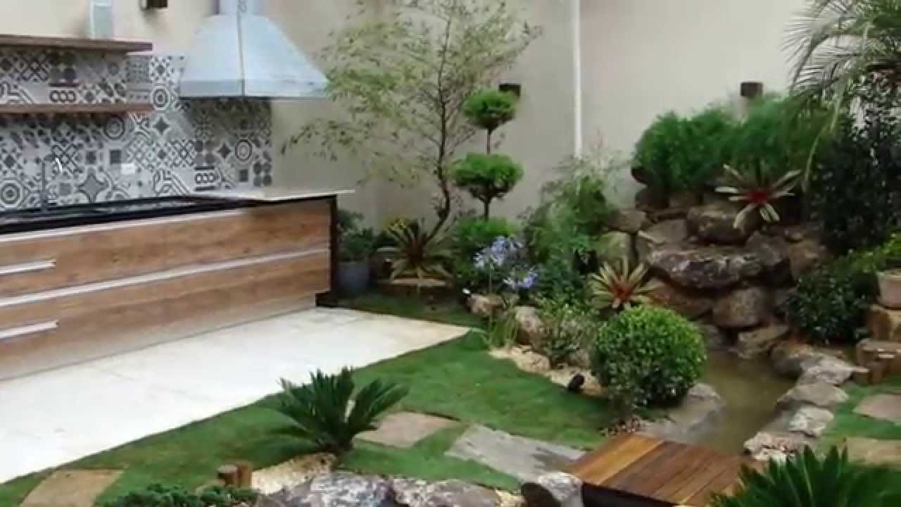 Jardim com lago e cascata em residencia em sÃo paulo youtube Cascata em lago ornamental