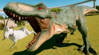 Tyrannosaurus Rex vs ALL LARGE & MEDIUM DINOSAURS – Ultimate Battle in Jurassic World Evolution 3