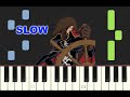 SLOW piano tutorial &quot;ALBATOR 78 - SPACE PIRATE CAPTAIN HARLOCK&quot; Opening, with free sheet music (pdf)