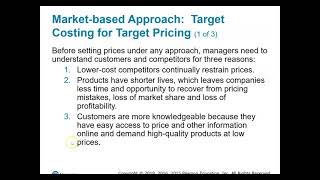 Pricing Decisions and Cost Management
