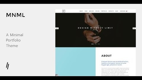 MNML - Portfolio WordPress Theme - WebDesy.com