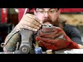 Blacksmithing forging a Ram's Head walking stick Blacksmith Forging demonstration