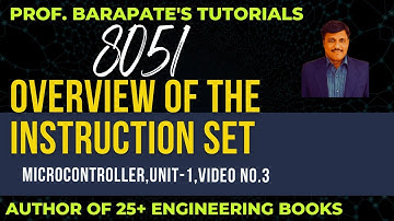 OVERVIEW OF INSTRUCTION SET (8051)