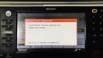 How to reset Fusing Roller on Ricoh mpc6003
