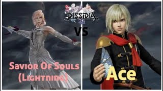 Dissidia NT Lightning vs Ace 1v1 match