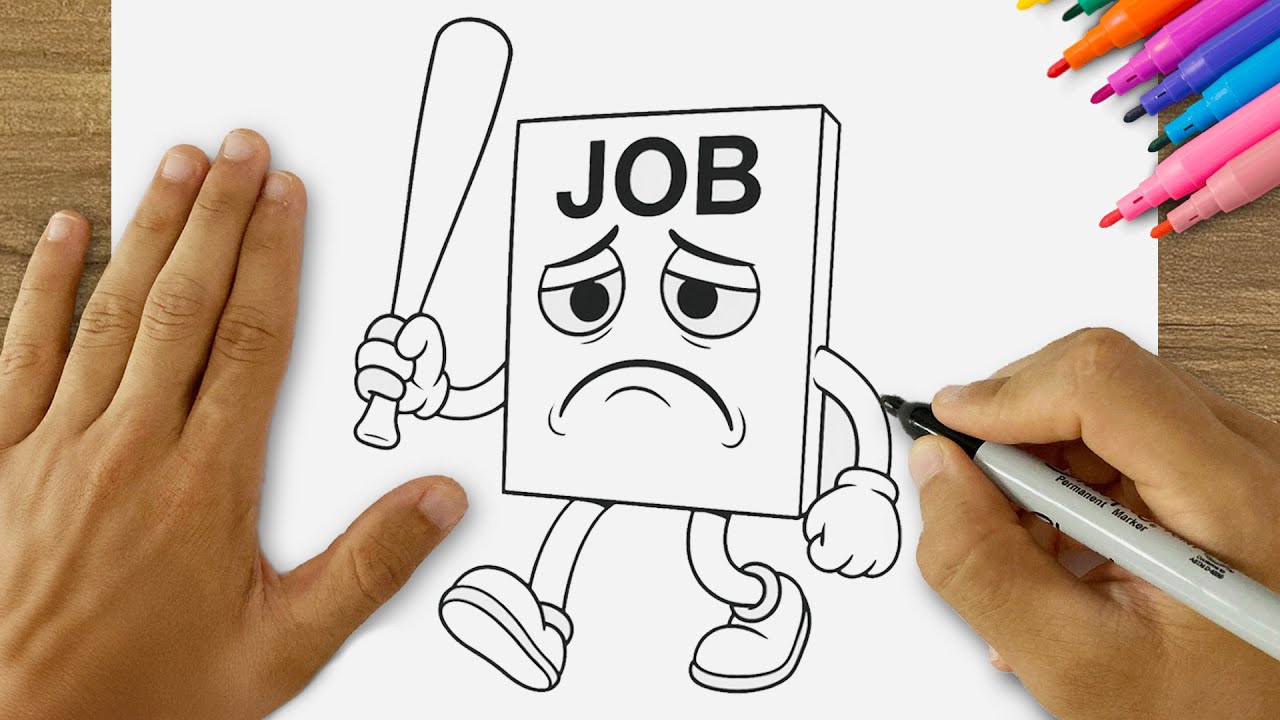 How to Draw Job Job Sahur (Unhappy) | Very Easy Step by Step Job Job ...