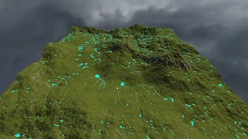 OpenGL compute shaders test - hydraulic erosion experiments