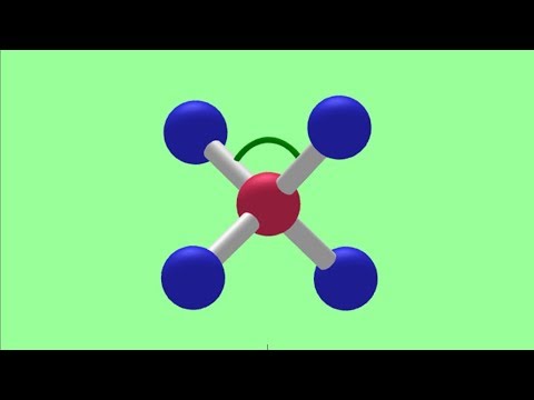 Molécula de metano CH4: ángulo de enlace - YouTube