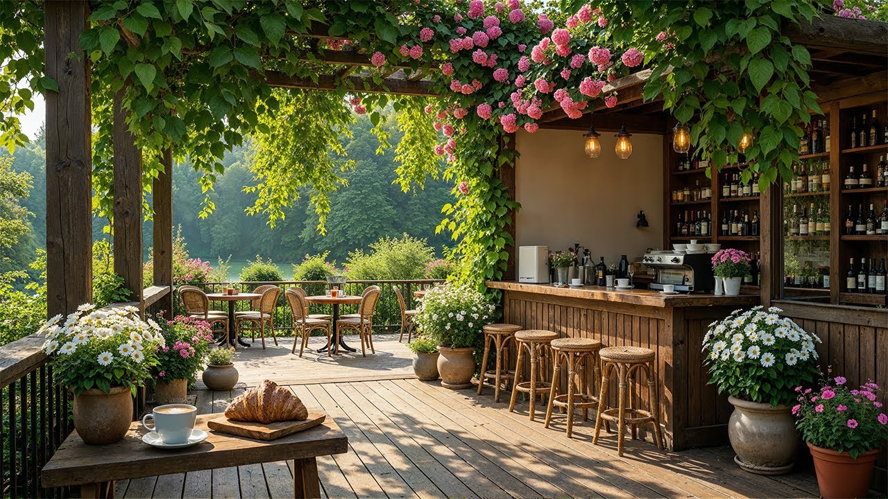 Morning Jazz Music At Cozy Spring Coffee Shop Ambience - Soft Jazz For ...