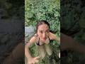 swimming women in the ice river #shorts #nature #solo #women #swimming #ice #water #indonesia