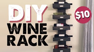This is our 10min/$10 wine rack! You can adjust the measurements to fit as many wine bottles as you want (need). If you recreate 