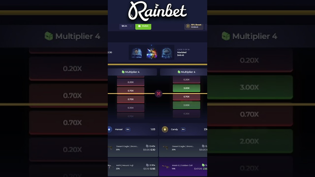 GOOD HIT ON RAINBET CASE BATTLES  