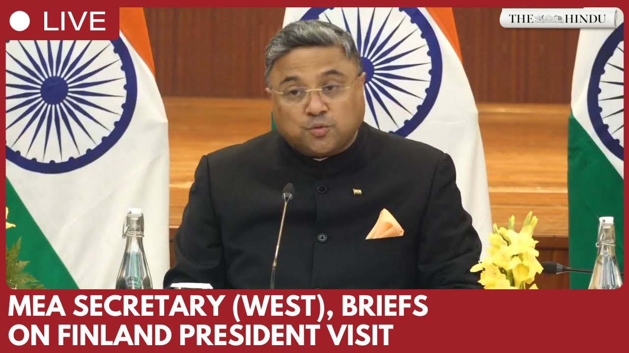 MEA Secretary (West) Sibi George briefs on Finland President visit in New Delhi