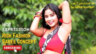 Hot Expression High Fashion Saree Concept
