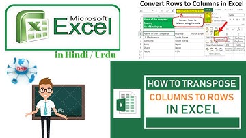 Transpose (rotate) data from rows to columns or vice versa MS Excel 2016 | YouTube Explained 💻💻💻
