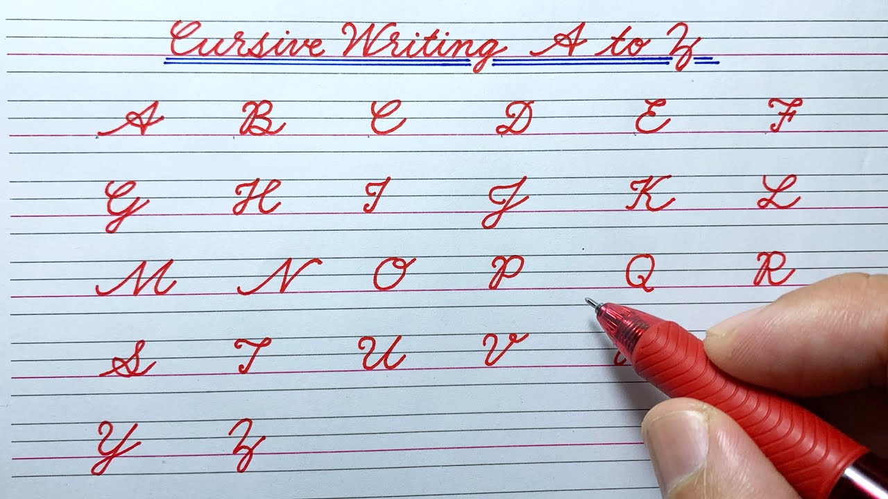 Cursive writing a to z | Cursive writing abcd | Cursive letters abcd | Cursive handwriting practice