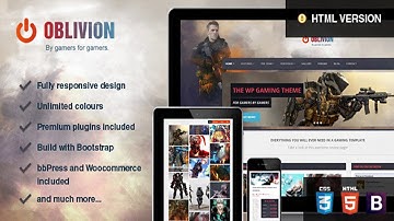 Oblivion - The Multi-Purpose Gaming Template | Themeforest Website Templates and Themes