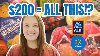 $200 Grocery Haul 2026 | Easy Family Meal Prep | Aldi + Walmart