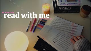 read with me 🎀 45 min real-time annotating, calm lofi music & rain sounds