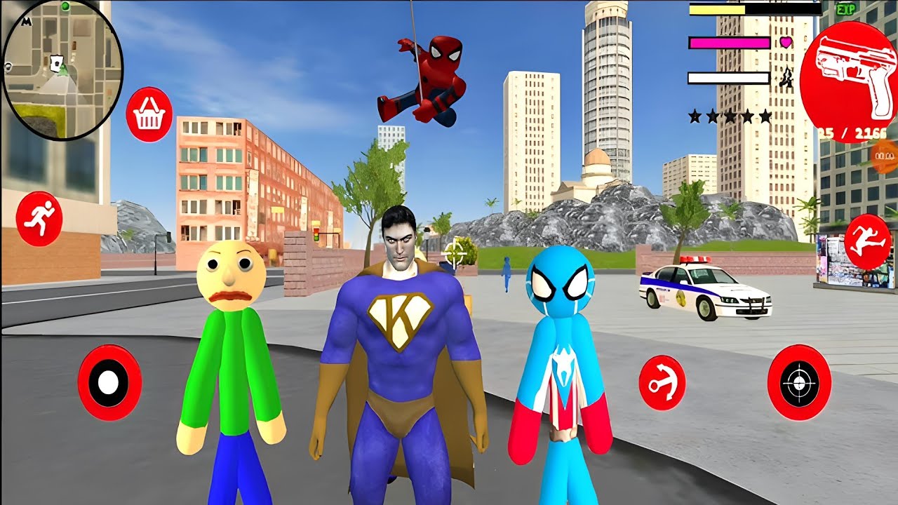 Boldi Stickman Game - Baldi Stickman Rope Crime Mafia City Part#32 - Android Gameplay