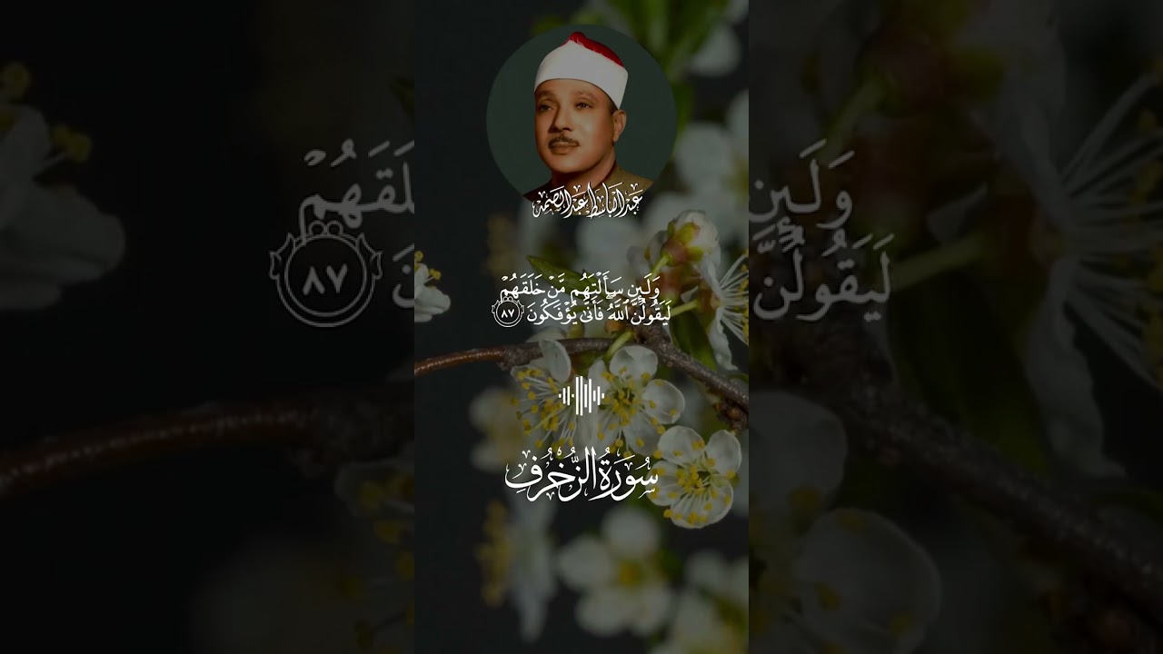 أجمل ما رتل الشيخ عبد الباسط عبد الصمد🌹 لسورة الزخرف2🤍