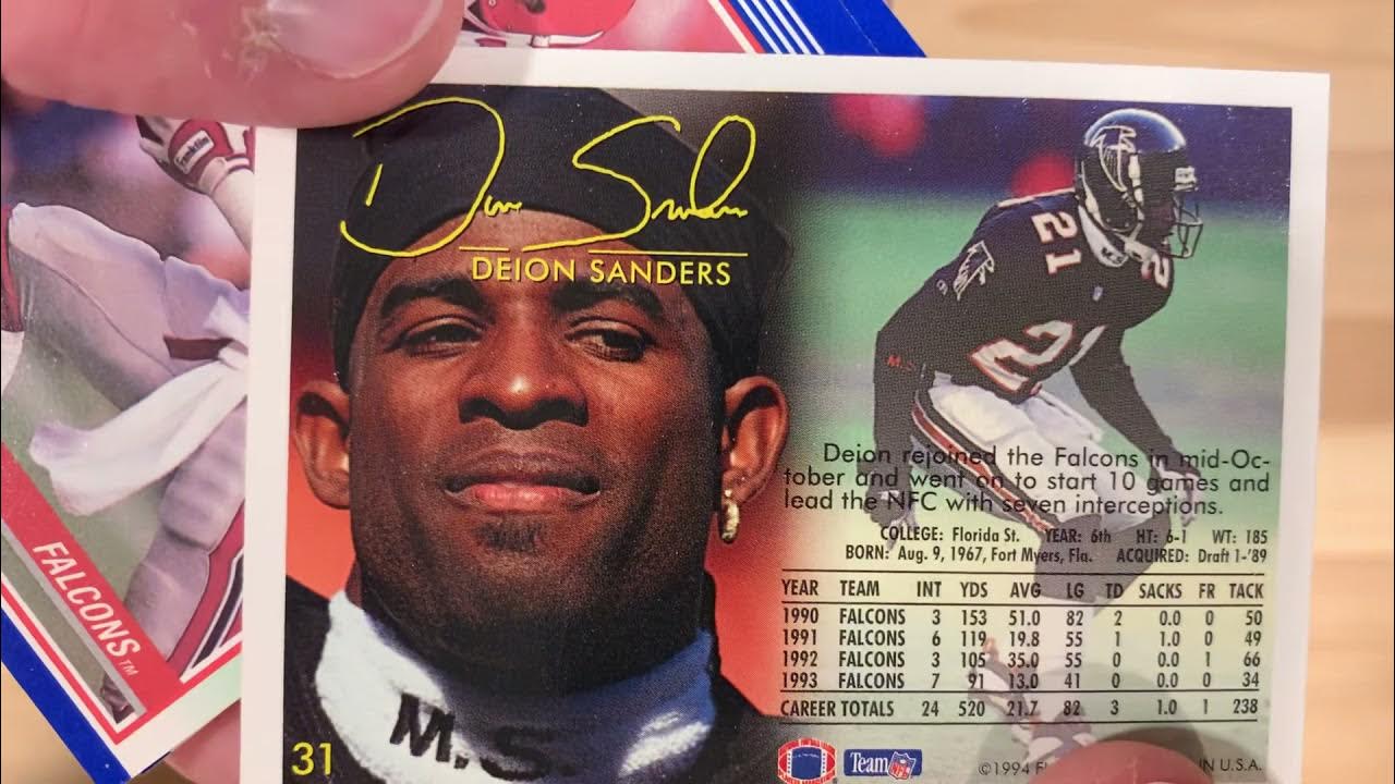 Deion Sanders Baseball and Football Card Collection YouTube