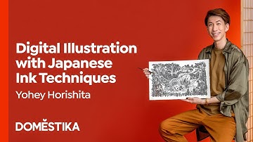 Digital Illustration with Japanese Ink Techniques - A course by Yohey Horishita | Domestika English