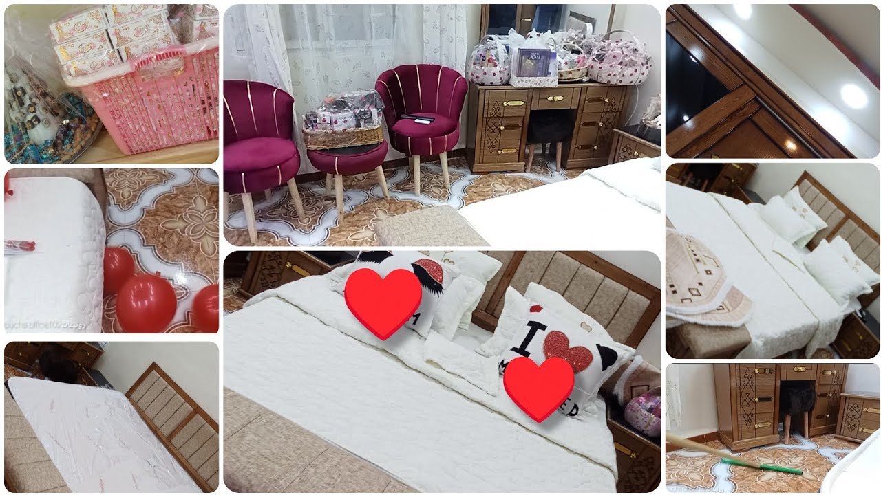 وأخيرا عرس أخي💍جولة في شمبرة العرسان👰🤵تزيين/تنظيف/درتلهم جو رومنسي♥️