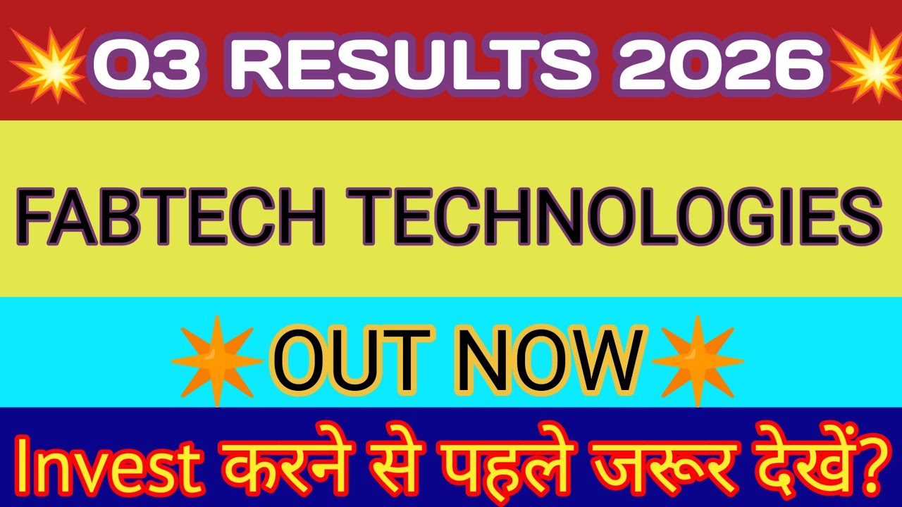 Fabtech Technologies Q3 Results 🔴Fabtech Technologies Results🔴Fabtech Technologies Share Latest News