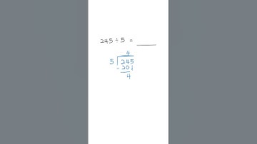 Long Division Practice: 245 ÷ 5 ✅💯#maths #mathshorts #education