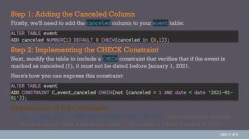 Creating Dynamic Table Constraints in SQL: Enforcing Rules Based on Column Values