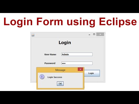 Login form using Eclipse