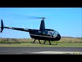 Robinson R44 F-HUCK takeoff at Millau-Larzac [LFCM]