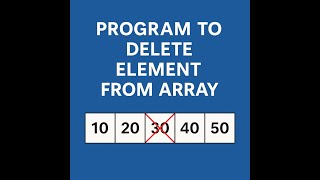 Program for deleting element in array #datastructures #education #dsa  #exam #cbseboard