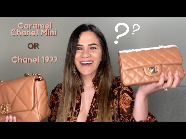 Chanel 21p Brown MINI Review  Shopping Vlog & Comparison 