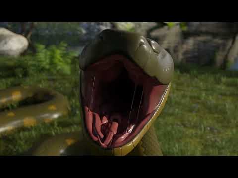 Anaconda swallows Crimson Creature Creations' Chase by Tallion (No sound)