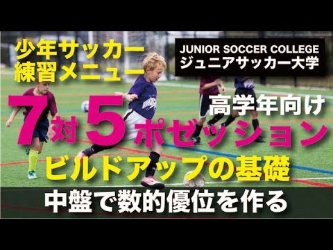 サッカー練習メニュー ７対５ポゼッション 中盤で数的優位を作る Youtube