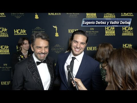 Eugenio Derbez Y Vadhir Derbez Conversan De Futuros Proyectos Durante Los HCA Film Awards