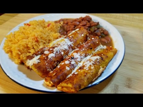 Enchiladas De Queso Mexicanas (Mexican Cheese Enchiladas) and Mexican Rice