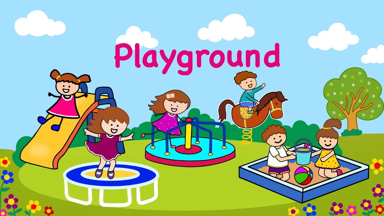 Parque Infantil Playground Flashcards in Spanish for Kids Tarjetas de vocabulario Children and Adults Toddlers