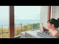 【ONSEN】温泉女子、客室露天風呂【Hot Spring】