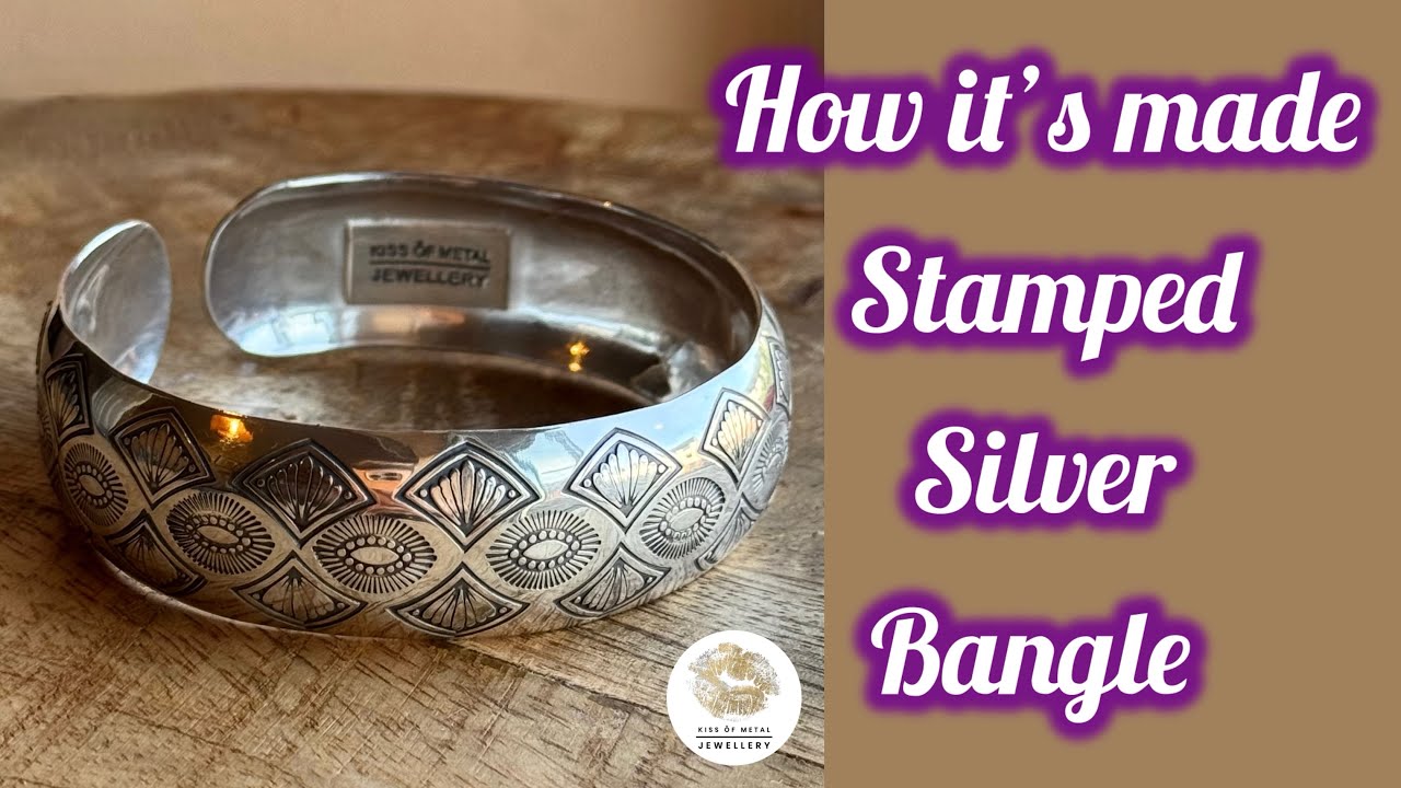 アクセサリー big hand silver bangle stamped handmade How it's made | Stamped silver bangle | Handmade silver jewellery