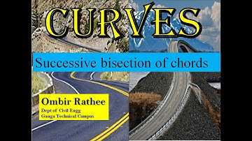 Setting out of linear curve I Successive bisection of chord / arc I Surveying