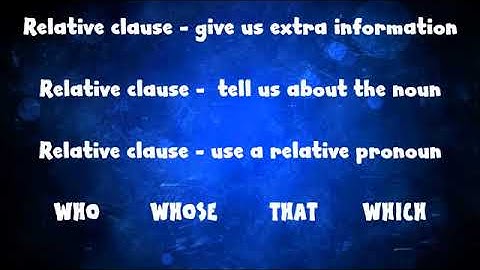 Relative clause lyrics video   YouTube