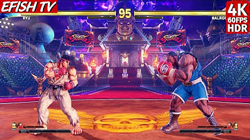 Ryu vs Balrog (Hardest AI) - Street Fighter V